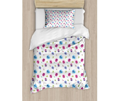 Pansy Petals and Sprouts Duvet Cover Set