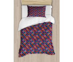 Vintage Simplistic Argyle Duvet Cover Set