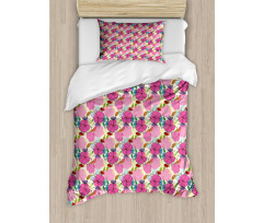 Colorful Leaves Splashes Duvet Cover Set