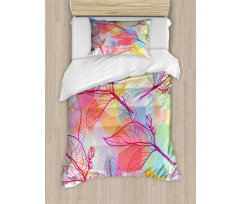 Colorful Abstract Foliage Duvet Cover Set