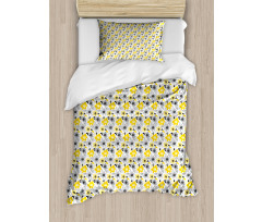 Modern and Abstract Flowers Duvet Cover Set