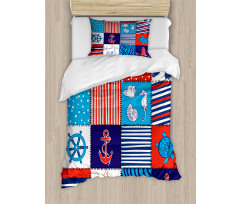 Anchor Helm and Fish Duvet Cover Set