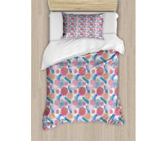 Colorful Mexican Flowers Duvet Cover Set