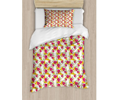 Lively Springtime Garden Duvet Cover Set