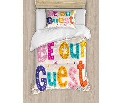 Cheery Colored Letters Duvet Cover Set