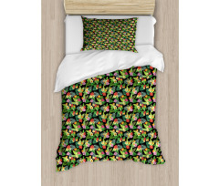 Floral Botany Composition Duvet Cover Set