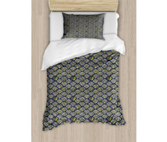 Leaves with Flowers Duvet Cover Set