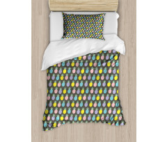 Colorful Pineapples Duvet Cover Set