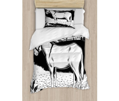 Farmland Village and Animal Duvet Cover Set