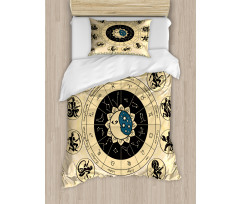 Mystic Horoscope Wheel Art Duvet Cover Set