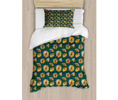 Flower Growth Leaves Duvet Cover Set