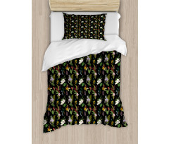 Exotic Composition Botanical Duvet Cover Set