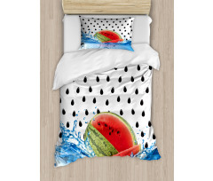 Fruit Seeds on Water Duvet Cover Set