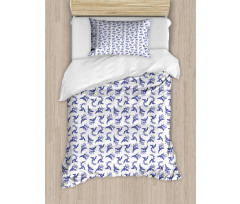 Blue Rebirth Motif Duvet Cover Set