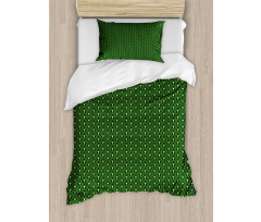 Foliage Pattern with Dots Duvet Cover Set