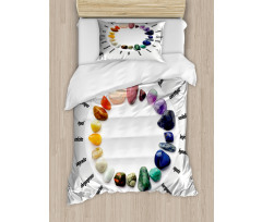 Colorful Precious Rocks Name Duvet Cover Set