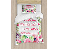 Family Love Saying Wreath Duvet Cover Set