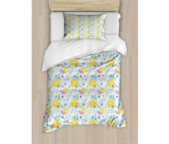 Abstract Vegan Food Design Duvet Cover Set