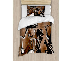 Musicians Band Performs Art Duvet Cover Set