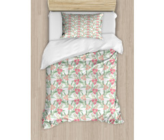 Hand Drawn Ornamental Blossom Duvet Cover Set