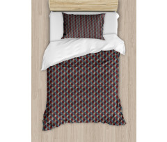 Checkered Boards Cubic Duvet Cover Set
