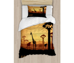 Exotic and Pastoral Sunset Duvet Cover Set