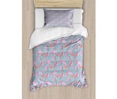 Sparrows Resting Branches Duvet Cover Set