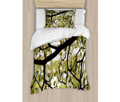 Close up Leafy Branches Photo Duvet Cover Set