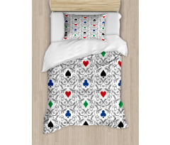 Hearts Spades Diamonds Duvet Cover Set