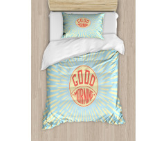 Greeting Text Duvet Cover Set