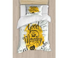 Birds and a Cup of Coffee Duvet Cover Set