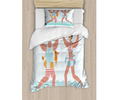 Beach Vibes with Swim Ring Duvet Cover Set