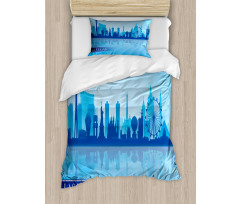 American City Silhouette Duvet Cover Set