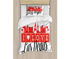 Writing with Landmarks Duvet Cover Set