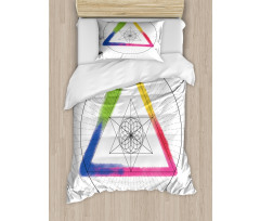 Rainbow Triangle Duvet Cover Set