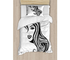 Women and Indulgent Hair Duvet Cover Set