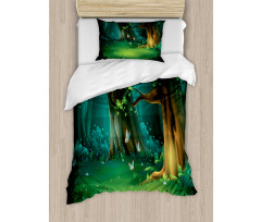 Trees and Butterflies Scenic Duvet Cover Set