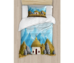 Hut in the Mountains Asia Duvet Cover Set