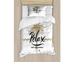 Tropical Enjoy Summer Text Duvet Cover Set