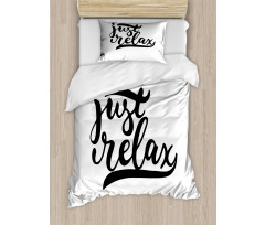 Minimalist Style Lettering Duvet Cover Set