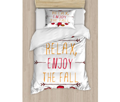 Autumn Concept Relax Enjoy Duvet Cover Set