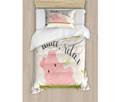 Pot Belly Pink Piglet Duvet Cover Set