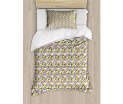 Tropical Yellow Parrot Birds Duvet Cover Set