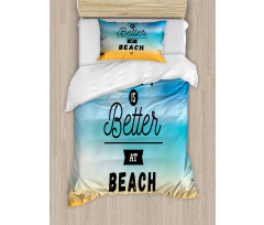 Life is Better Beach Duvet Cover Set