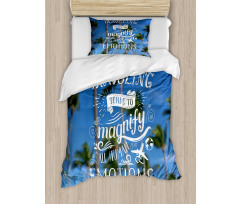 Travel Words Airplane Duvet Cover Set