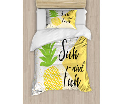 Sun and Fun Pineapple Duvet Cover Set