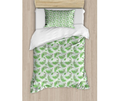 Falling Pine Tree Branches Duvet Cover Set