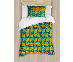 Romantic Summery Flowers Duvet Cover Set