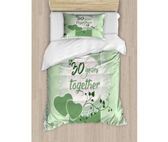 30 Years Together Text Duvet Cover Set