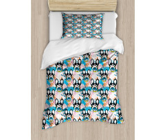 Dog Heads and Leaves Duvet Cover Set